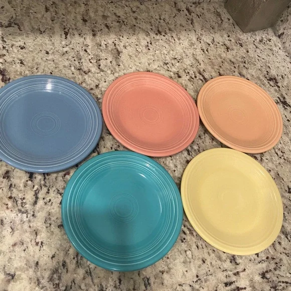 Fiesta Small Pastel Dessert/Appetizer Plate Set set